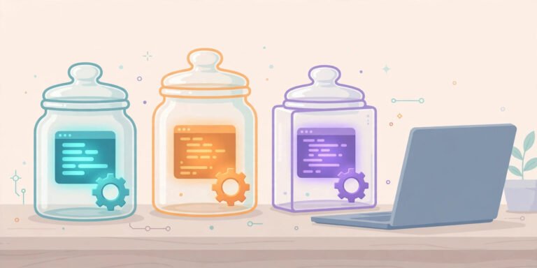 Illustration of a Python virtual environment (venv) keeping separate Python projects in their own containers.